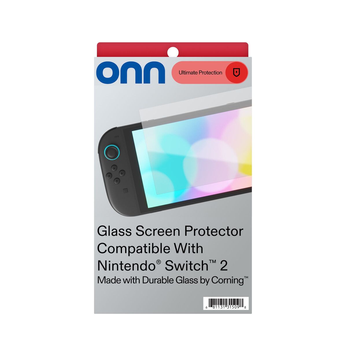 ONN - Protector de Pantalla Vidrio Corning onn Nintendo Switch 2 0.4mm