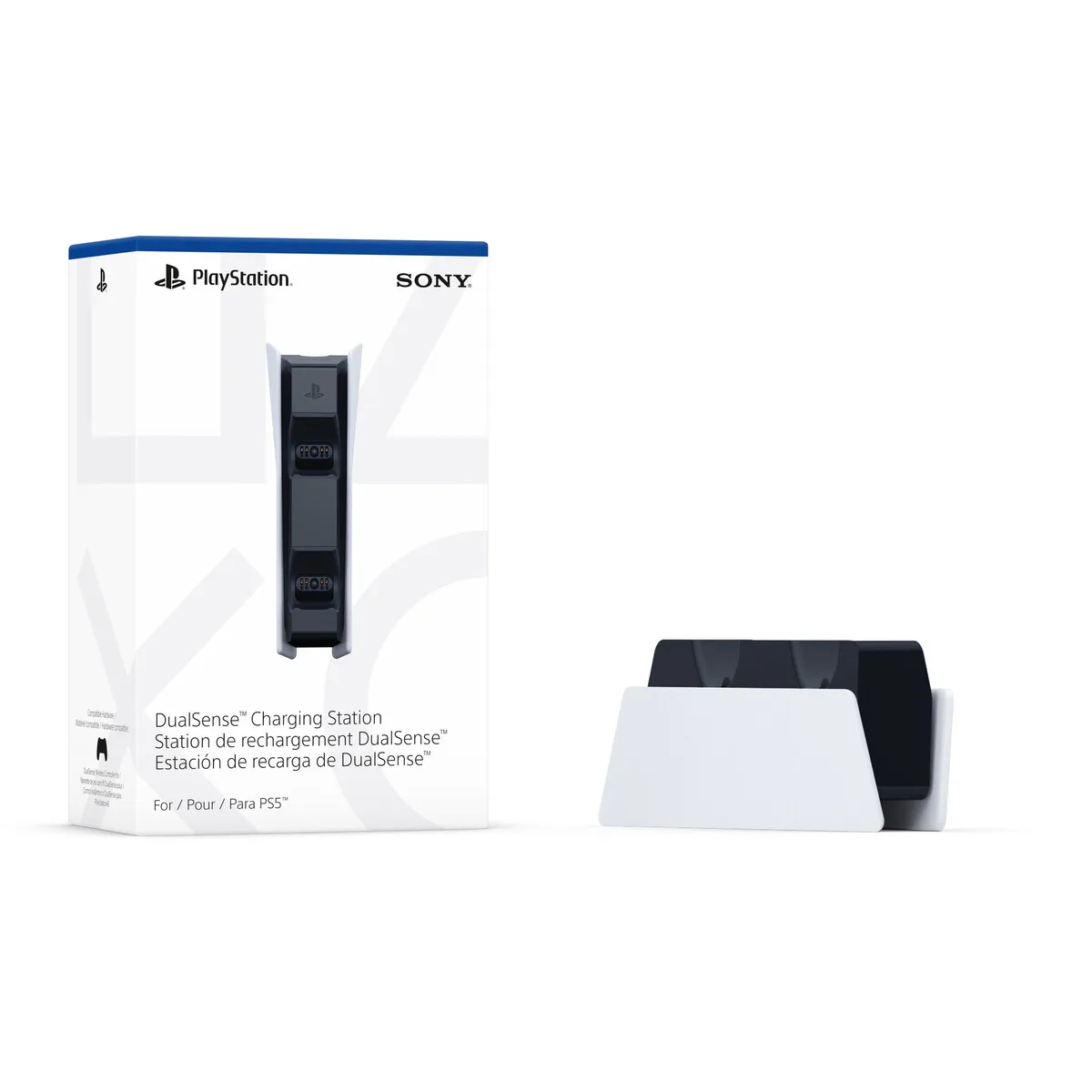 SONY - Base Cargadora Sony PS5 DualSense 2 Controles Blanca