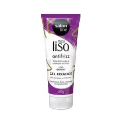 SALON LINE - Gel Meu Liso 200gr Fijador Anti Frizz Alta Definición Brillo Intenso Fuerza