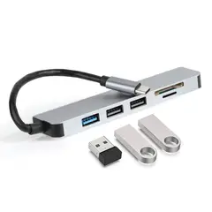 VIVITAR - Hub USB C 6en1 HDMI 4K SD MicroSD 3 Puertos