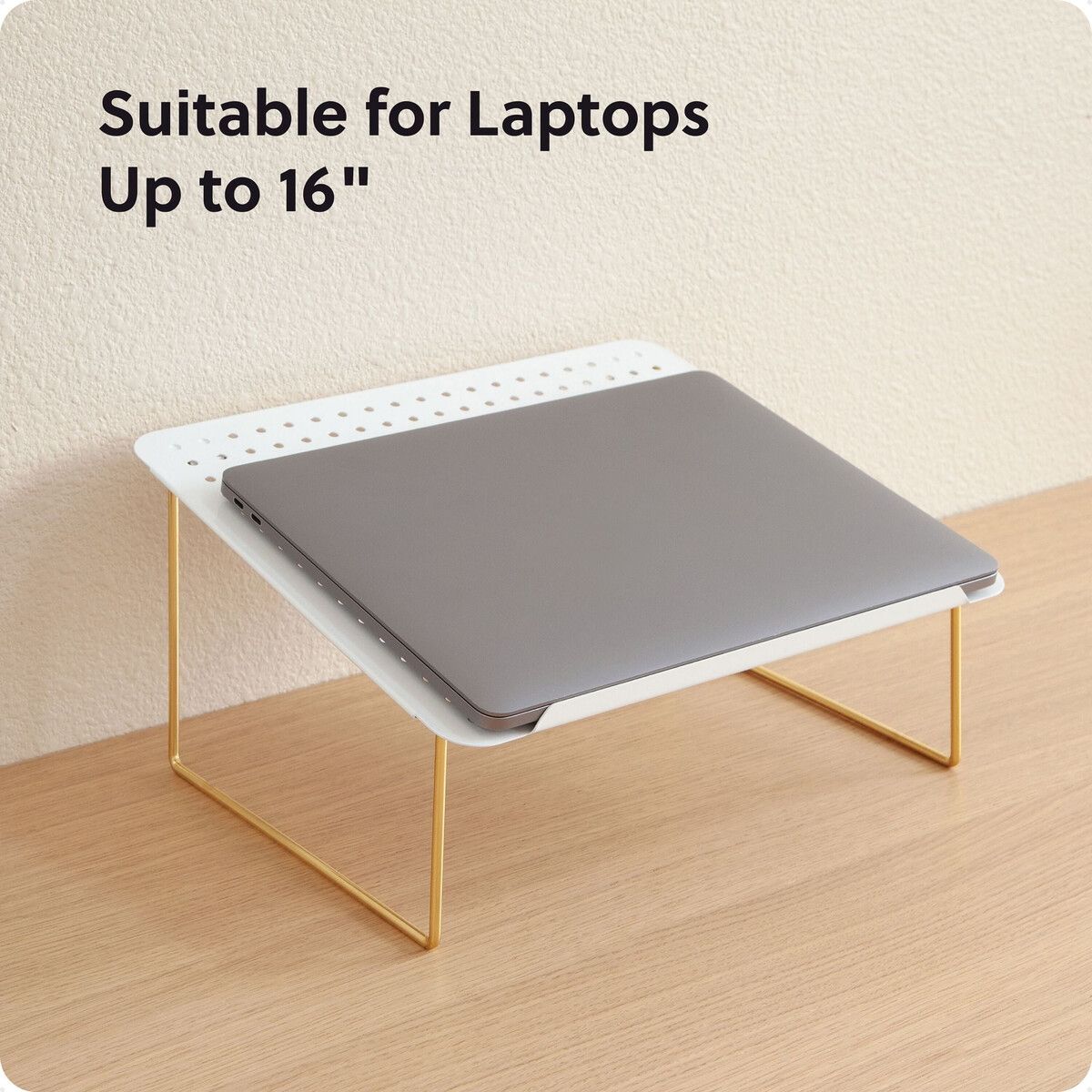 GENERICO - Soporte Notebook U Brands Metal Perforado 33x28x15cm Plegable