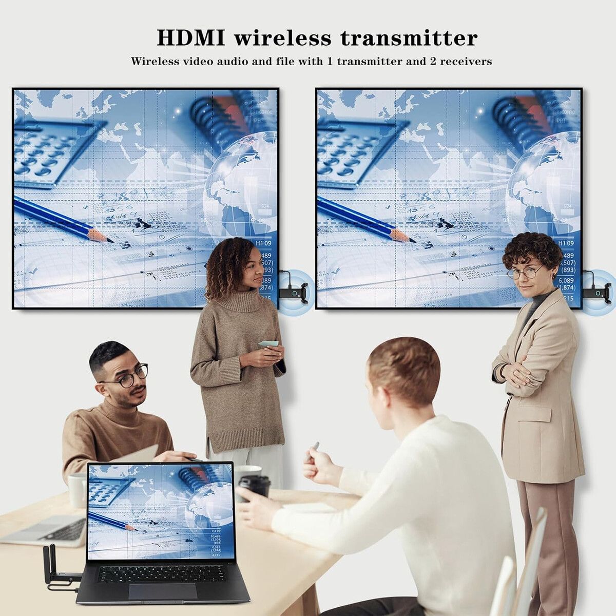 GENERICO - Transmisor Receptor HDMI Inalambrico YUYUNLOMN G58T 50m 6RX