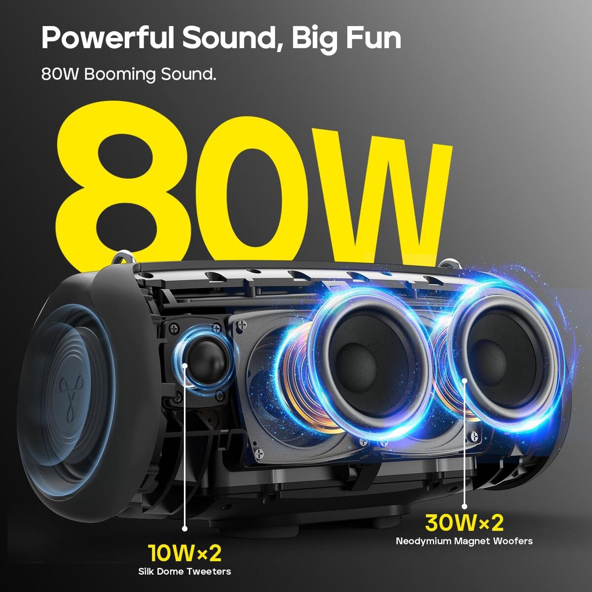 TRIBIT - Parlante Bluetooth Tribit StormBox Lava 80W IP67 EQ