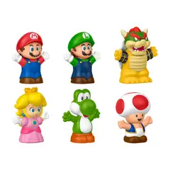 LITTLE - Set Figuras FisherPrice People Mario Nintendo 6 Pack