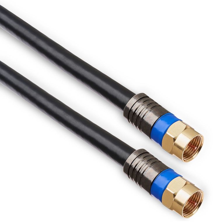 ONN Cable coaxial 1.8 m Quad Shield conectores dorados