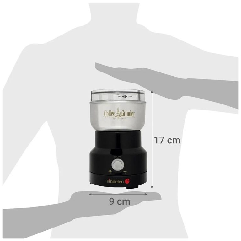 Molinillo Electrico De Café Sindelen 12 Tazas Color Negro