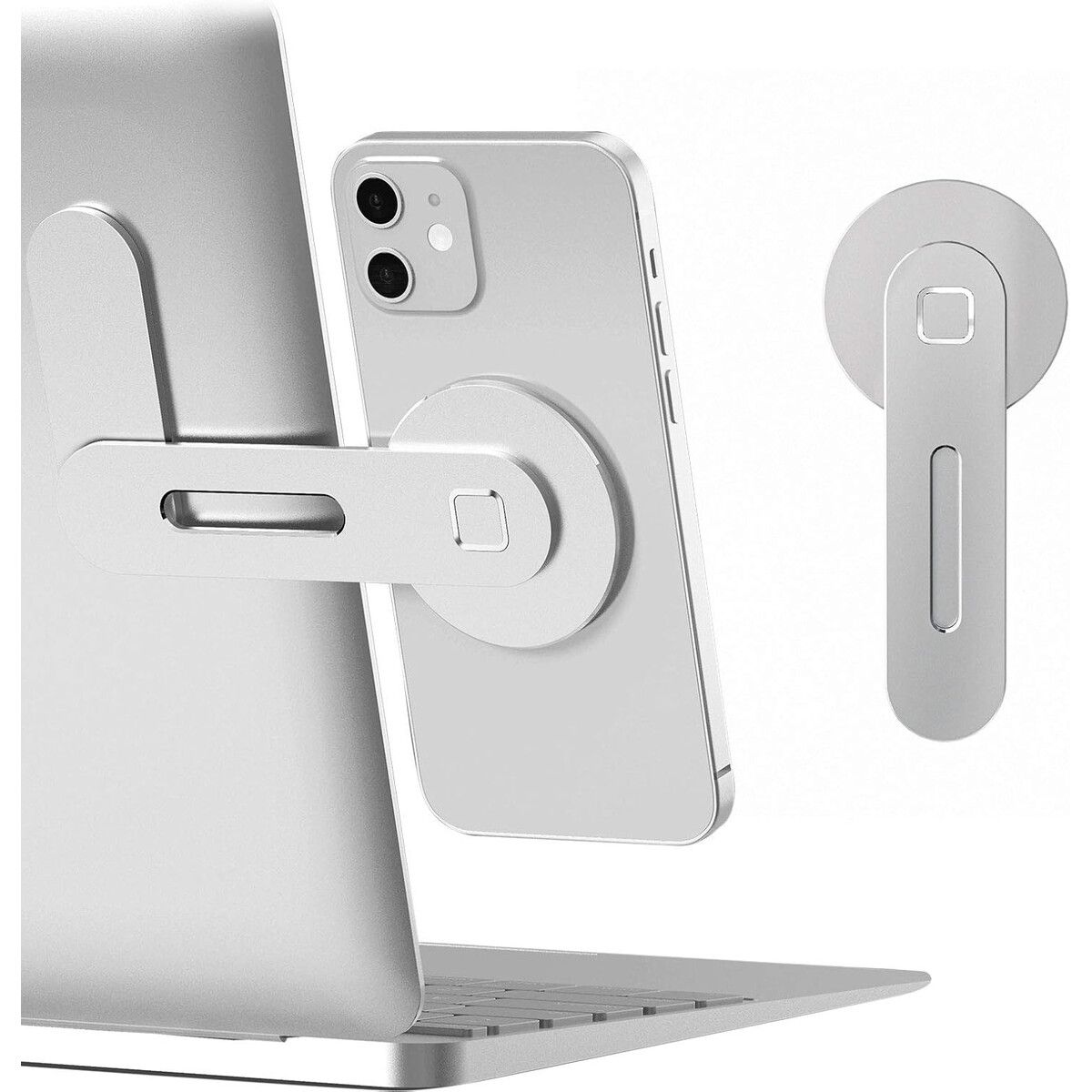 GENERICO - Soporte Magnaatico CloudValley para Celular en Laptop Aluminio