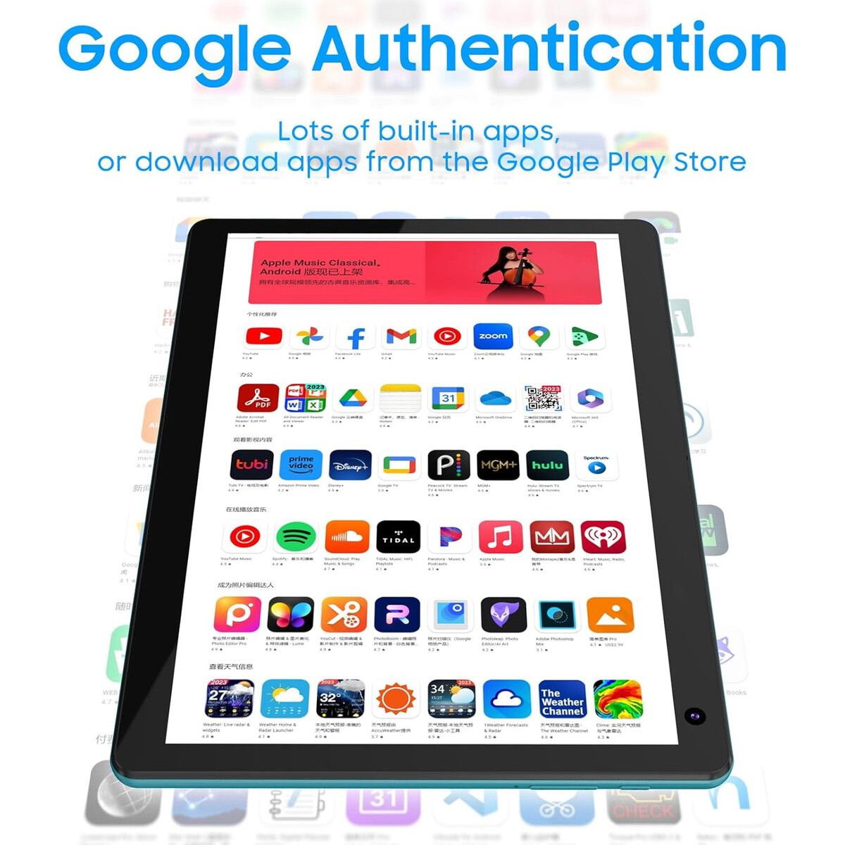 GENERICO - Tablet COOPERS 10 pulg Android 15 8GB RAM 32GB ROM
