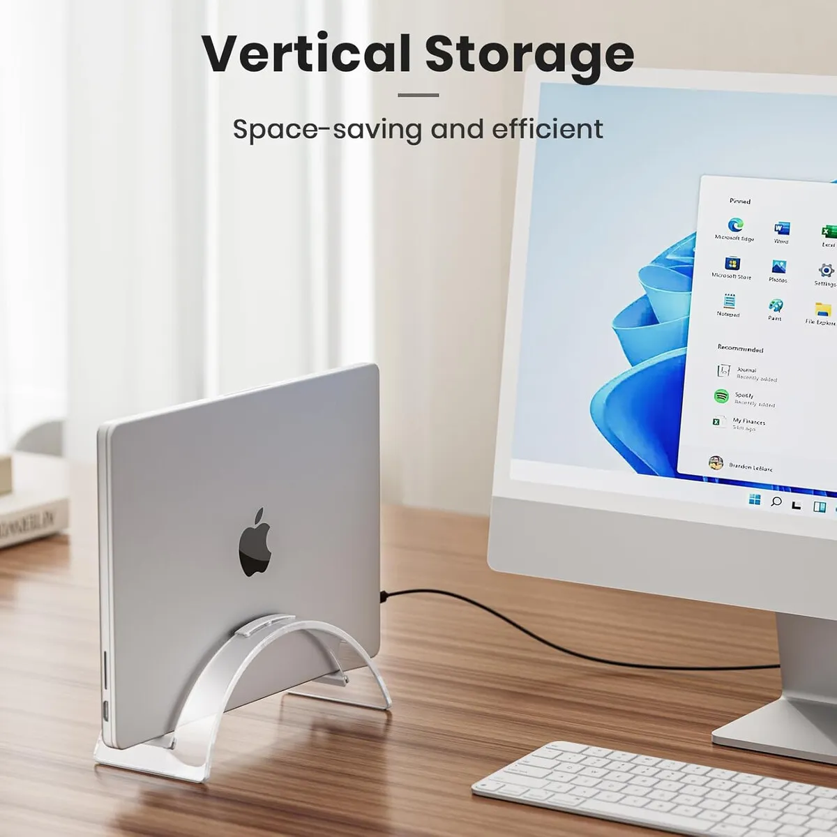 CLARO - Soporte Vertical Acraalico Claro para Laptop hasta 24mm