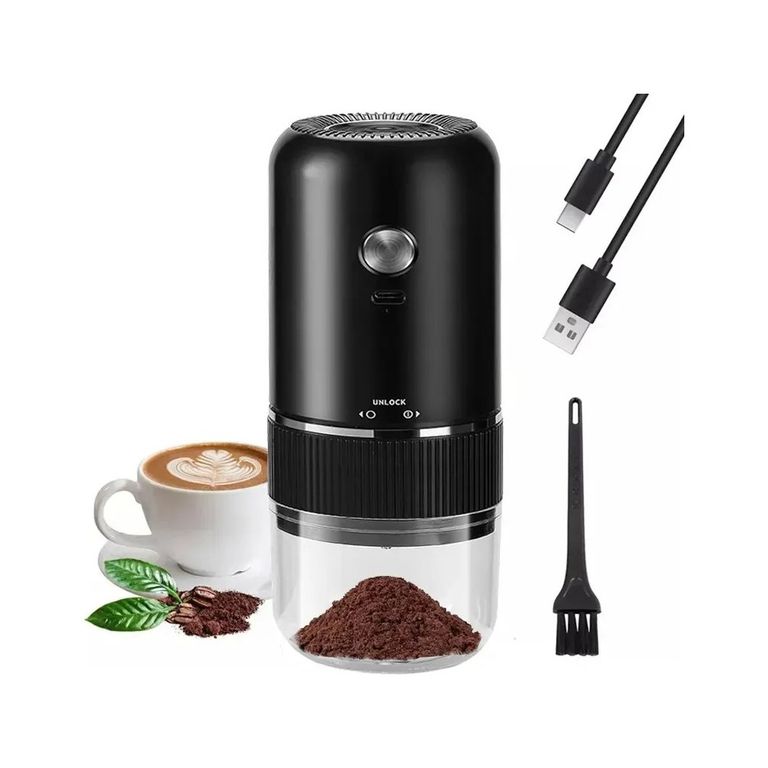 GENERICO Molinillo Eléctrico Para Granos De Molino Café Y Cereales Color Negro