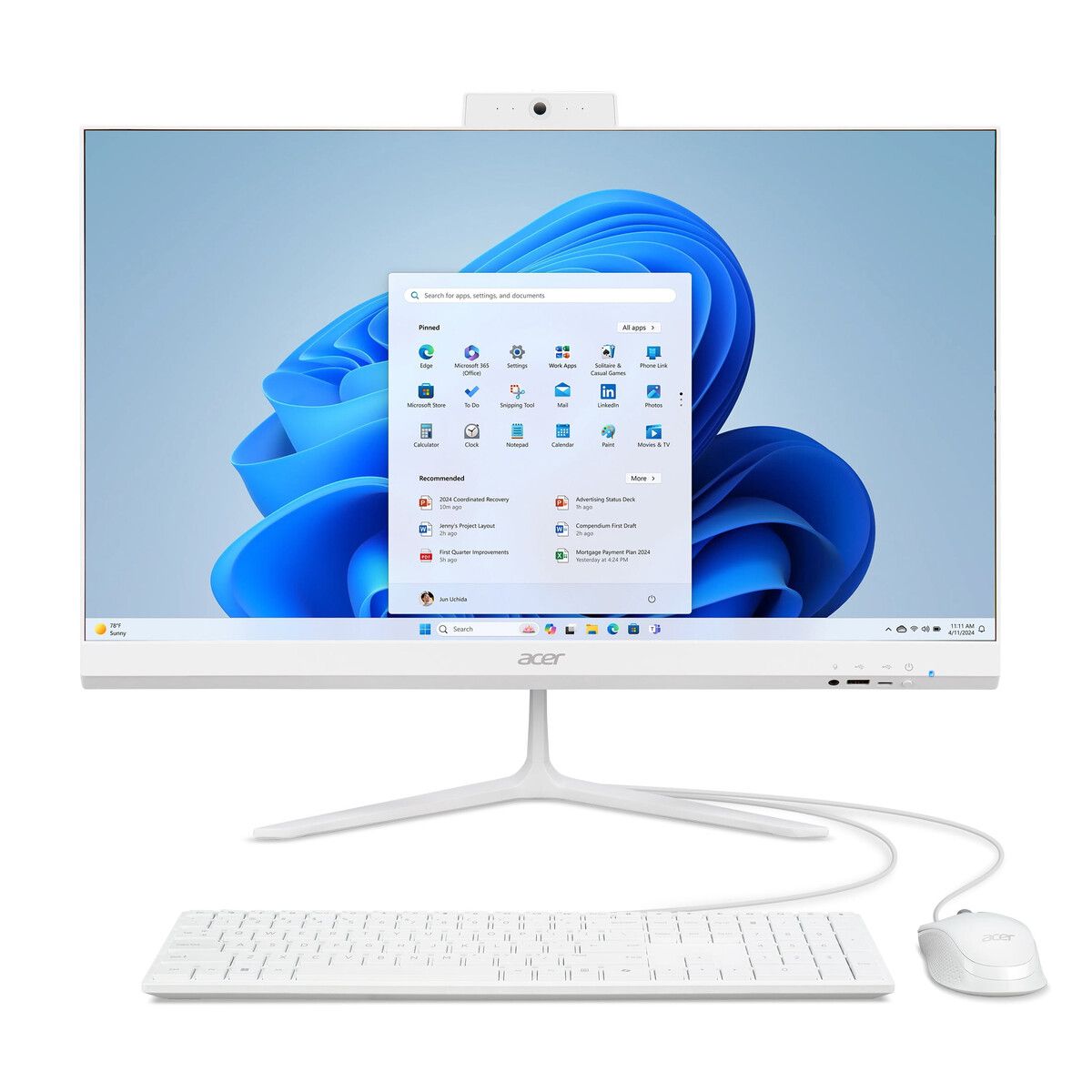 ALL - PC All in One Acer C24 23.8 FHD IPS Ryzen5 40 8GB 512GB