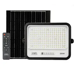 LOGIC - Foco Reflector Solar Led 200w Panel Exterior 7 Tonos Luz