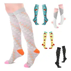 AMBM SHOP - Set 5 Pares Medias Compresivas Calcetines Compresión Talla:L/XL