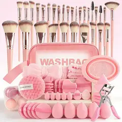 TNAKIEX - Set 68 Brochas Maquillaje Base Profesional Kit Con Esponja