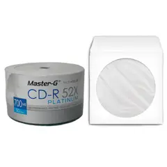 MASTER G - Pack 50 Discos Cd-R Con 100 Sobres De Papel Extra