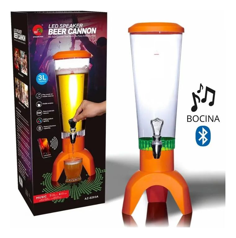 GENERICO Torre Dispensador / Jirafa Bebidas Y Cerveza 3,5 Litros Led