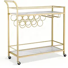 YOMYM - Estante para guardar botellas de vino carrito de bar 68X38X87cm
