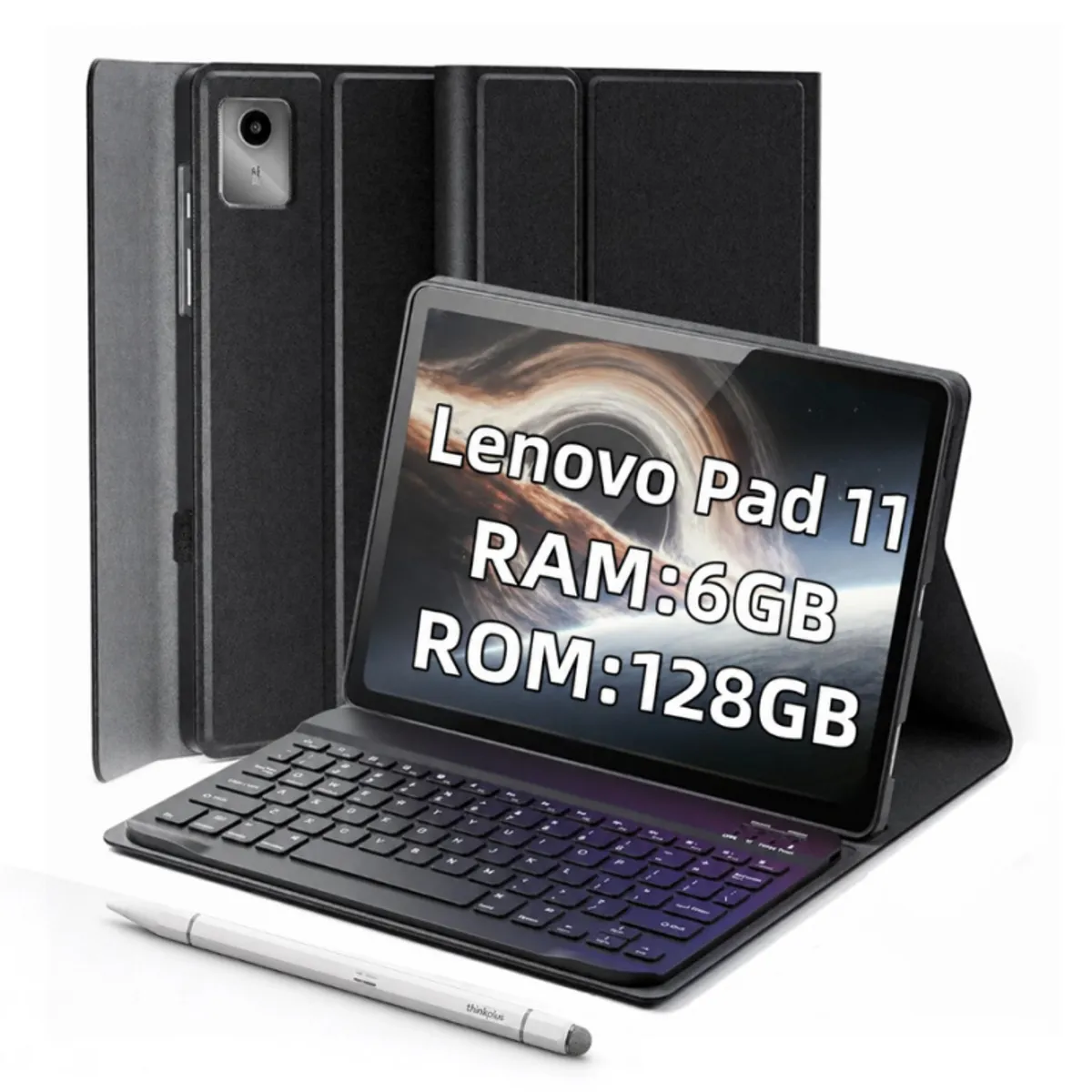 LENOVO - Tablet Lenovo Pad 11 6GB+128GB WiFi 11” Gris Incluye teclado y lápiz óptico