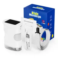 MAMBOKIDS - Microscopio Digital Infantil 1080P Pantalla IPS 2 Pulgadas