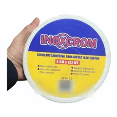 INOXCROM - Cinta Malla Autoadhesiva Yeso Cartón 5cm X 152m