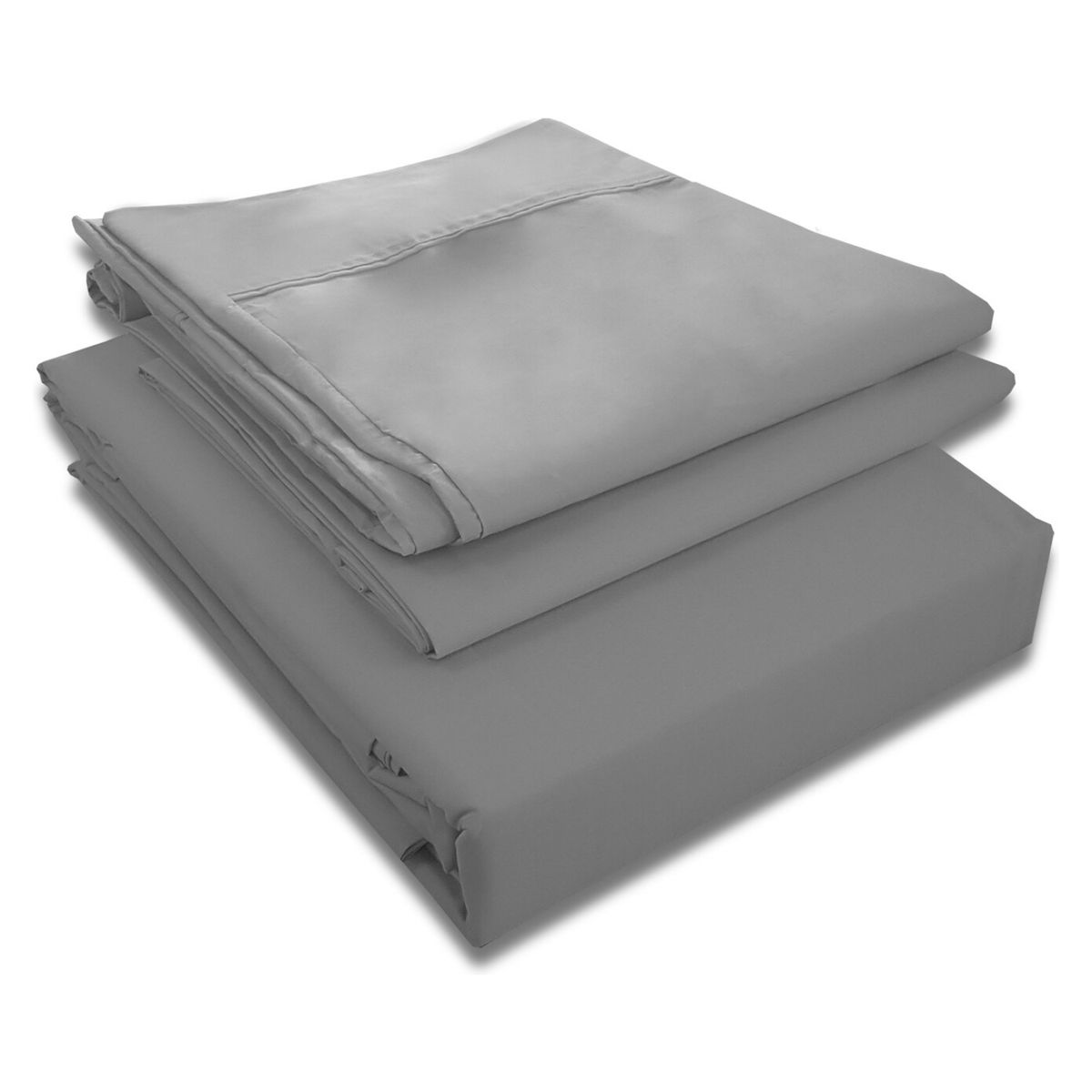 MALLORCA - Juego De Sabanas T200 Lisa Gris 2 Pzas