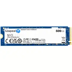 KINGSTON - 500GB SSD NV3, M.2 2280, NVMe PCIe 4.0 x4, Lectura 6000MB/s Escritura 5000MB/s - SNV3S/500G