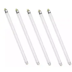 GENERICO - Pack X5 Tubo Fluorescente T5 14w Luz Fría Blanco Frío