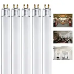 GENERICO - Pack 5 Tubos Led Fluorescente T5 14w Luz Fría 6500k Blanco Frío