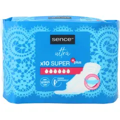 SENCE - Toallitas Higiénicas Super Plus con Alas 10 un