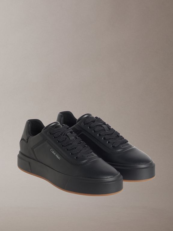 Zapatillas Oxford Cuero Suela Gruesa Negro