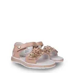 PILLIN - Sandalia Niña Abierta con Doble Velcro Damasco