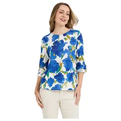 LORENZO DI PONTTI - Polera Estampada Mujer Azul