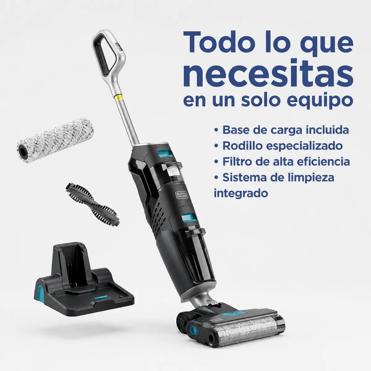BLACK+DECKER - Aspiradora  y Trapeadora Vacuum + Wash Duo B+D