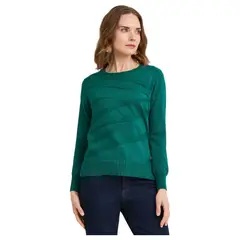 LORENZO DI PONTTI - Sweater Escote Redondo Mujer Verde