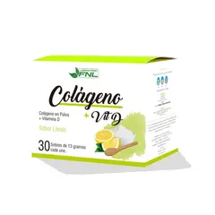 FNL - Colágeno en Polvo Sabor Limón 30 Sobres - Suplemento Natural - Colágeno Hidrolizado