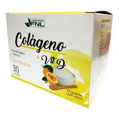 FNL - Colágeno en Polvo Sabor Maracuyá 30 Sobres - Suplemento Natural - Colágeno Hidrolizado
