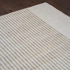 IGNACIO LARRAIN ALFOMBRAS - Alfombra Fibra Vegetal Lineas Blancas 200x300 - Casual by Ignacio Larrain