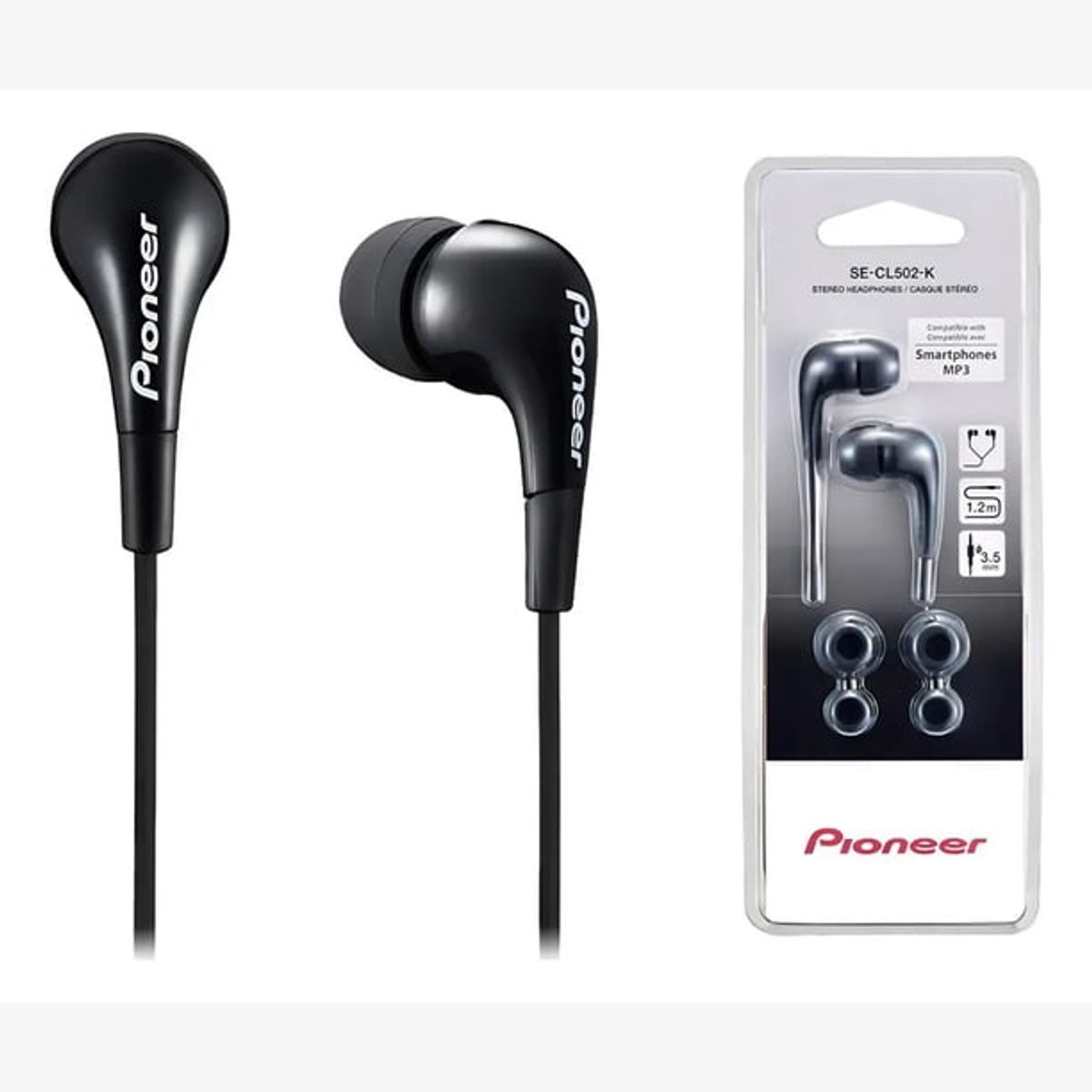 PIONEER - AUDÍFONOS PIONEER SE-CL502 IN-EAR NEGRO