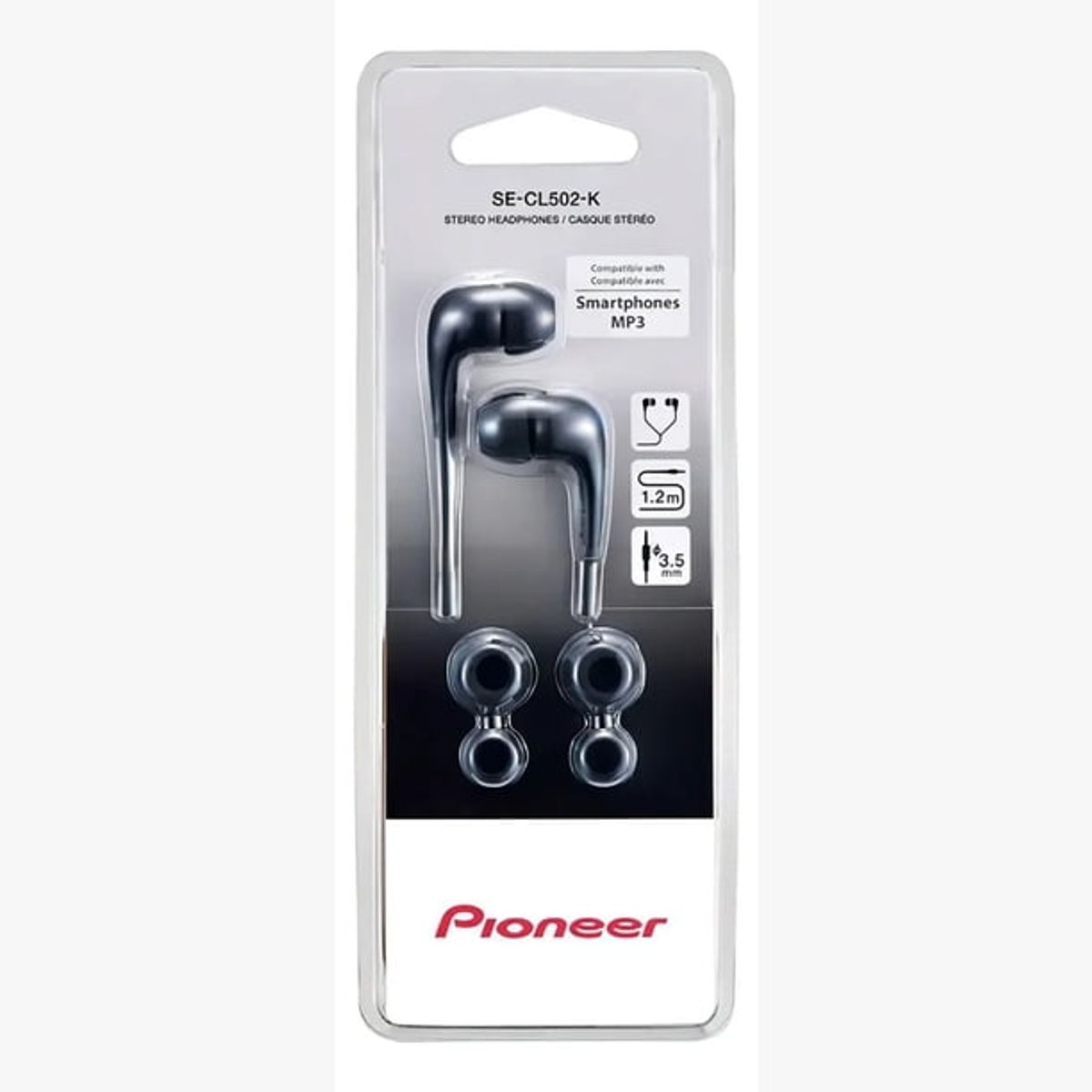 PIONEER - AUDÍFONOS PIONEER SE-CL502 IN-EAR NEGRO
