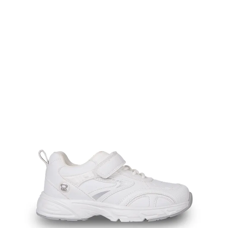 Zapatilla Escolar Unisex Deportiva Velcro Blanco