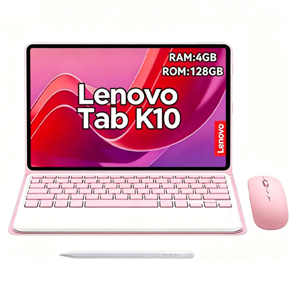LENOVO - Tablet Lenovo K10 Pro 4GB+128GB WiFi 10.6 pulgadas y  Lápiz óptico + Mouse&Teclado Rosa