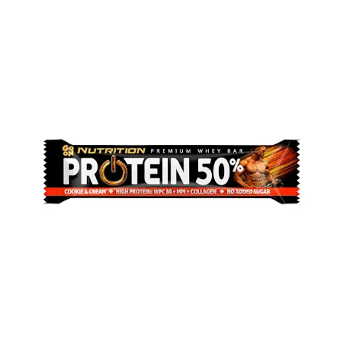 GO ON - Barrita 50% Proteína Cookies&Cream Go On Nutrition 40 g