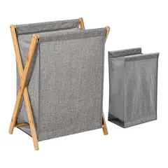 GENERICO - Cesto ropa sucia plegable 75l con tapa