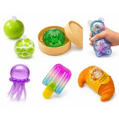 GENERICO - Dumpling squishy + 5 pcs Squishy Virales Sensorial al azar.