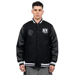 COLO COLO - Chaqueta Hombre Urbano Varsity Full Black