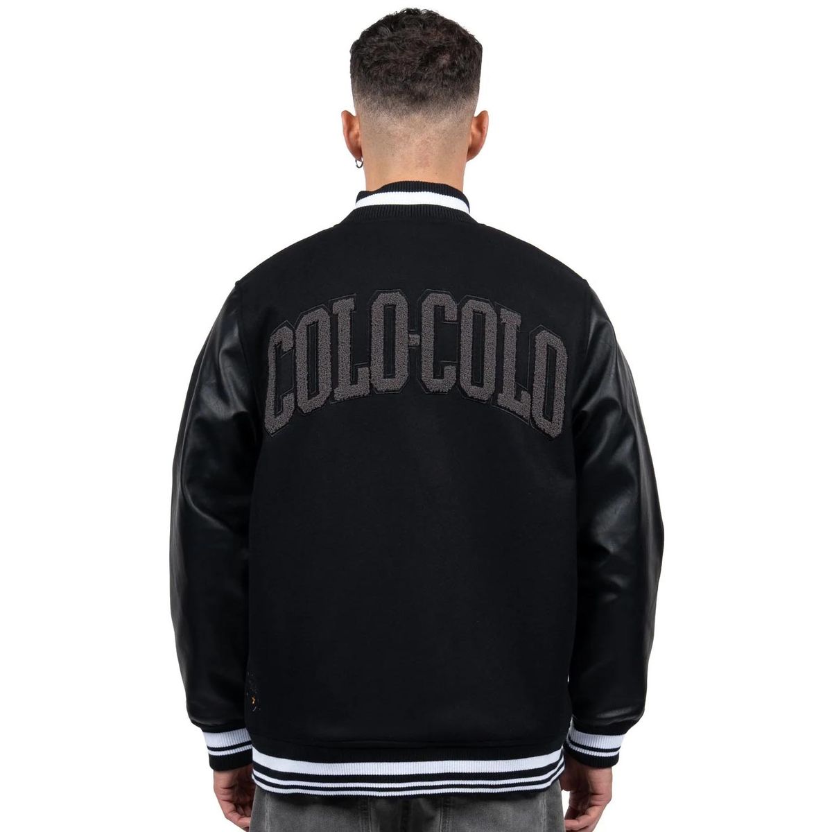COLO COLO - Chaqueta Hombre Colo Colo Urbano Varsity Full Black