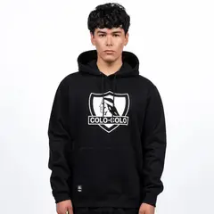 COLO COLO - Poleron Hombre Hoodie Colo-Colo Urbano Escudo Negro