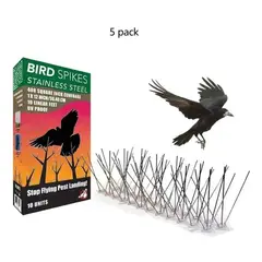 GENERICO - Pack X5 Púas Antipalomas Alambre Acero Inofensiva