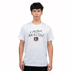 COLO COLO - Polera Hombre Urbano "Por el Colo" Blanco