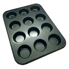 OEM - Molde para Muffins de 12 Cavidades Antiadherente para Cupcakes, Queques y Repostería